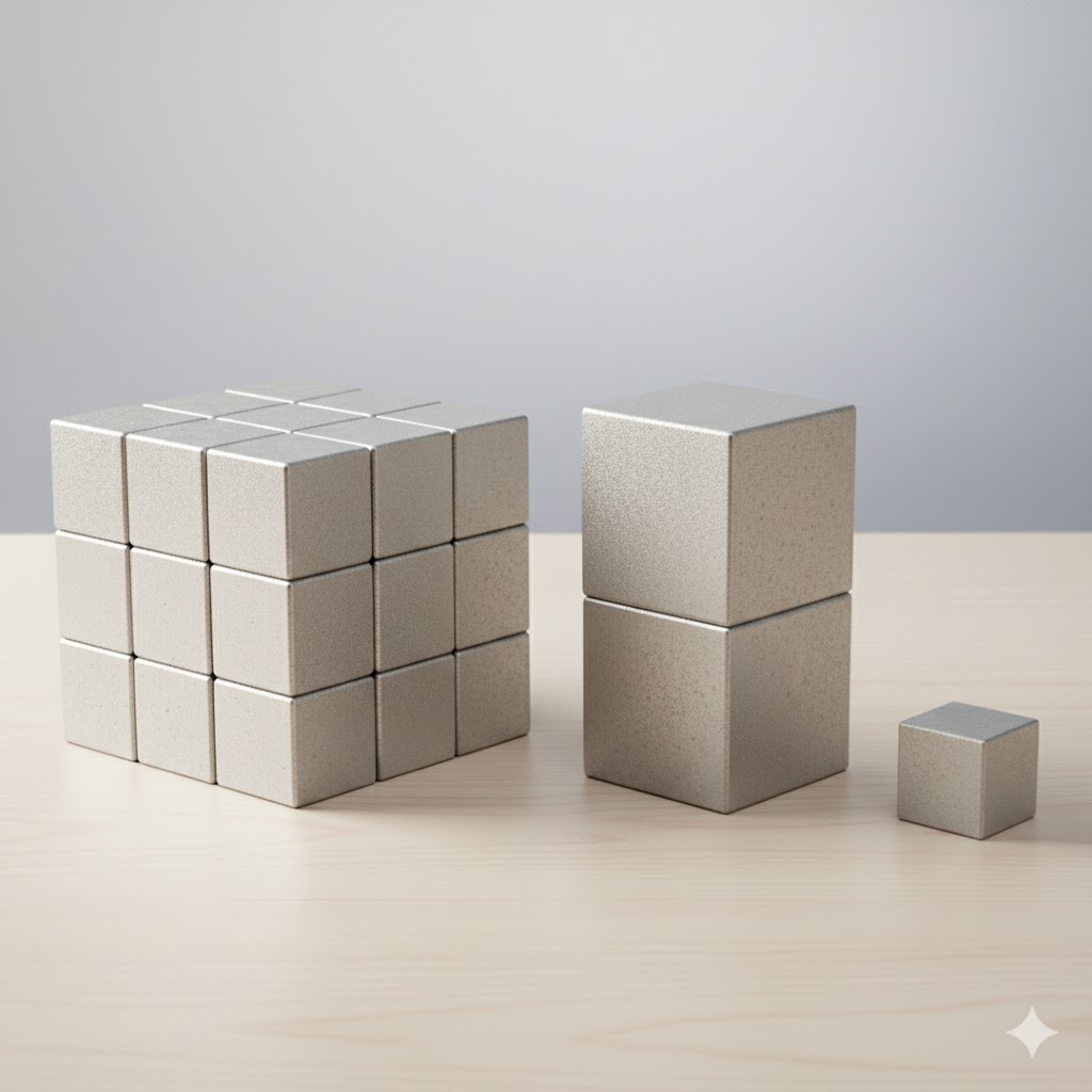 Nickel Squares (1×1, 2×2, 4×4)